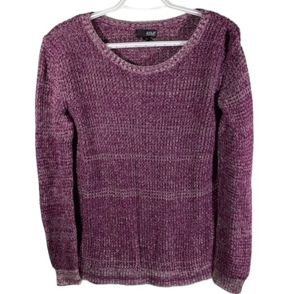 Ana A New Approach Purple Scoop Neck Sweater XL - Picture 1 of 9
